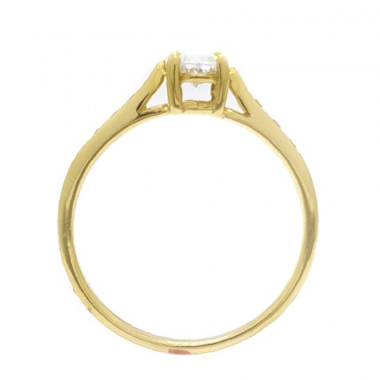 Złoty pierścionek z cyrkoniami  Monica